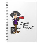 Ich werde gehört werden notizblock (Vorderseite)