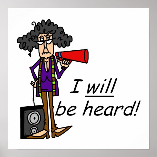 Ich werde gehört werden poster (Vorne)