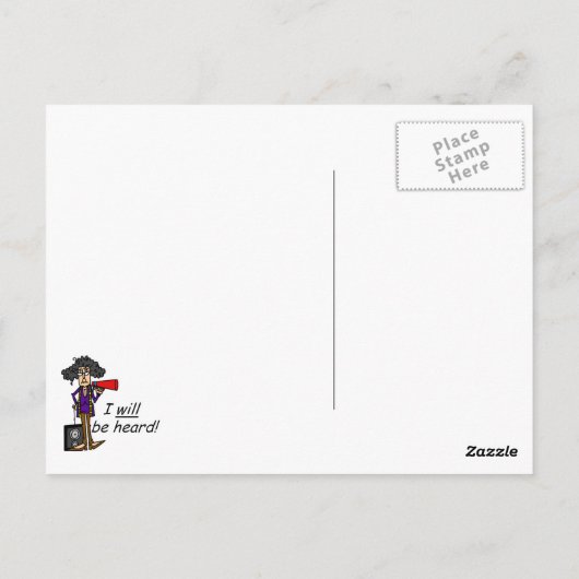 Ich werde gehört werden postkarte (Rückseite)