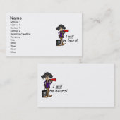 Ich werde gehört werden visitenkarte (Vorne/Hinten)