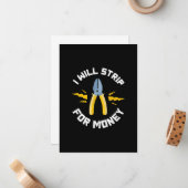 Ich werde Geld für die elektrische Gewerkschaft de Mitteilungskarte (Vorderseite/Rückseite Beispiel)