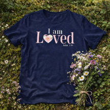 Ich werde geliebt Johannes 3:16  Florales Herz Chr