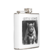 Ich werde gemiowt – Lustiges Junggesellinnen-Desig Flachmann (Rechts)