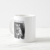 Ich werde gemiowt – Lustiges Junggesellinnen-Desig Kaffeetasse (Vorderseite Links)