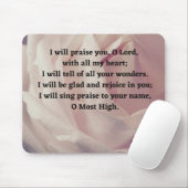 Ich werde Gott mit all meinem Heart Bible Verse lo Mousepad (Mit Mouse)