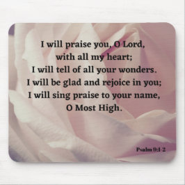 Ich werde Gott mit all meinem Heart Bible Verse lo Mousepad