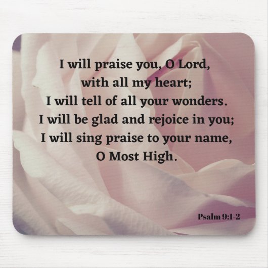 Ich werde Gott mit all meinem Heart Bible Verse lo Mousepad (Vorne)