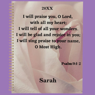 Ich werde Gott Psalm Bibel Verse loben Planer