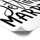 Ich werde heiraten Hochzeit Liebe Verlobt Bride Poster (Ecke)