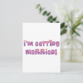 Ich werde heiraten postkarte (Stehend Vorderseite)