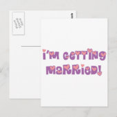 Ich werde heiraten postkarte (Vorne/Hinten)