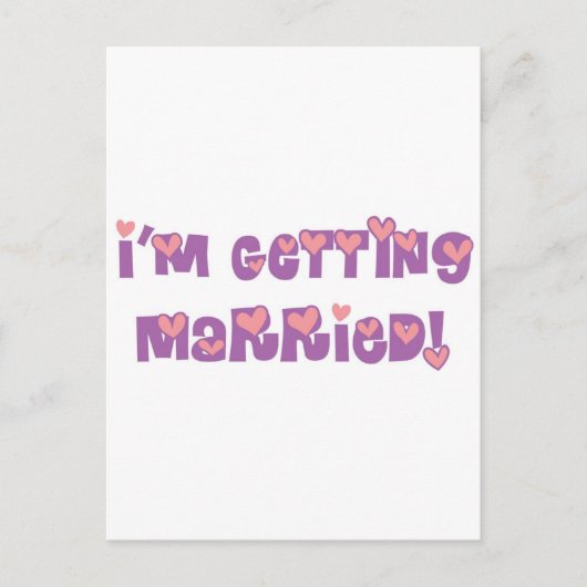 Ich werde heiraten postkarte (Vorderseite)