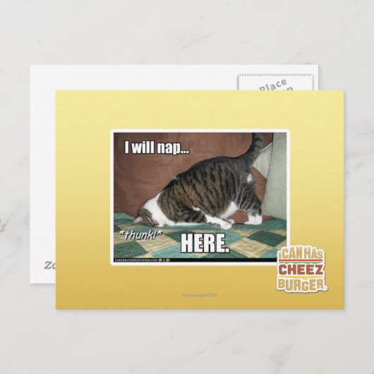 Ich werde hier Nickerchen machen Postkarte (Vorne/Hinten)