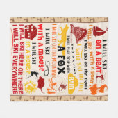 ICH WERDE HIER SKI HABEN ODER ES KLICKEN Winterspo Fleecedecke (Vorderseite (Horizontal))