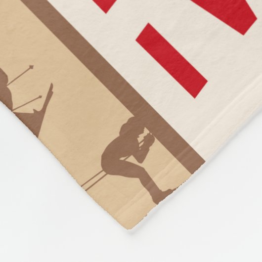 ICH WERDE HIER SKI HABEN ODER ES KLICKEN Winterspo Fleecedecke (Ecke)