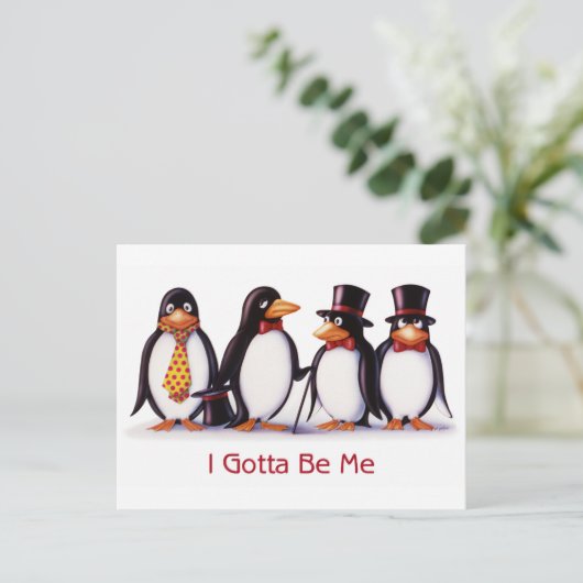 Ich werde ich sein postkarte (Stehend Vorderseite)