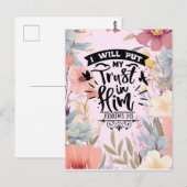 Ich werde ihm vertrauen postkarte (Vorne/Hinten)