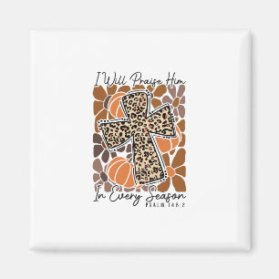 Ich werde ihn in jeder Jahreszeit Boho-Blumen-Kreu Magnet
