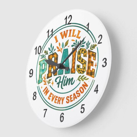 Ich werde ihn loben... große wanduhr (Winkel)