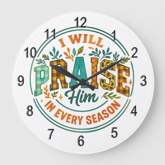Ich werde ihn loben... große wanduhr (Vorderseite)