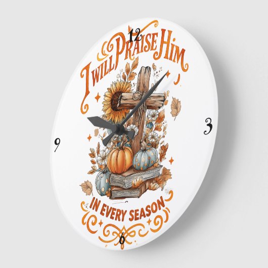 Ich werde ihn loben... große wanduhr (Winkel)