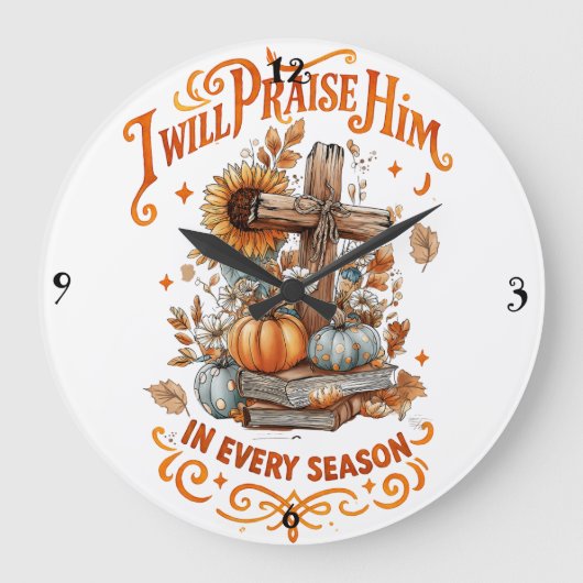 Ich werde ihn loben... große wanduhr (Vorderseite)