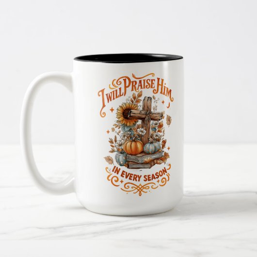 Ich werde ihn loben... zweifarbige tasse (Links)