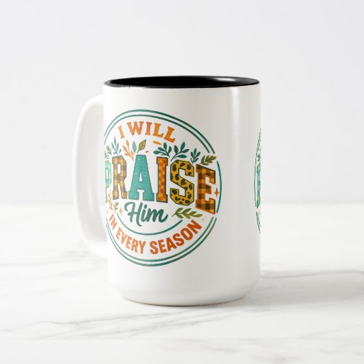 Ich werde ihn loben... zweifarbige tasse (Vorderseite Links)