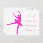 Ich werde ihn mit Tanz loben Postkarte (Vorne/Hinten)