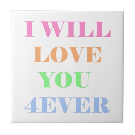 Ich werde Ihnen 4 Keramiken Liebe Kachel (Vorderseite)
