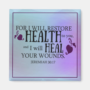 Ich werde Ihre Gesundheit wiederherstellen Schrift Magnet