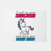 Ich werde Ihren Sarcasm sehen und Sie etwas erhebe Fußmatte (Vorderseite)
