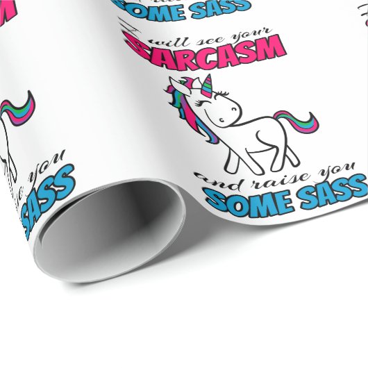 Ich werde Ihren Sarcasm sehen und Sie etwas erhebe Geschenkpapier (Rolleneckpunkt)