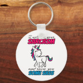 Ich werde Ihren Sarcasm sehen und Sie etwas erhebe Schlüsselanhänger (Rückseite)