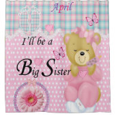 Ich werde im April eine große Schwester sein, Dusc Duschvorhang (Vorderseite)