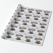 Ich werde im Hinterhof sein Lustiger Bourbon-Zigar Geschenkpapier (Ungerollt)