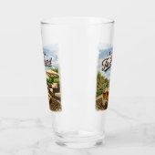 Ich werde im Hinterhof sein Lustiger Bourbon-Zigar Glas (Links)