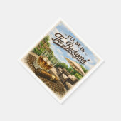 Ich werde im Hinterhof sein Lustiger Bourbon-Zigar Serviette (Ecke)