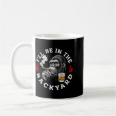 Ich werde im Hinterhof sein Lustiger Zigarren Bour Kaffeetasse (Links)