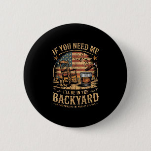 Ich werde im Hinterhof Vintage-USA-Flaggen-Zigarre Button