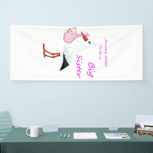 Ich werde im Januar 2020 eine große Schwester sein Banner (Messe)