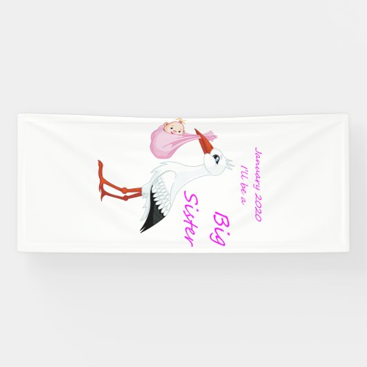 Ich werde im Januar 2020 eine große Schwester sein Banner (Horizontal)