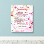 Ich werde immer bei dir sein, zu meiner Enkelin Leinwanddruck (Insitu (Holzboden))