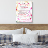 Ich werde immer bei dir sein, zu meiner Enkelin Leinwanddruck (Insitu (Schlafzimmer))