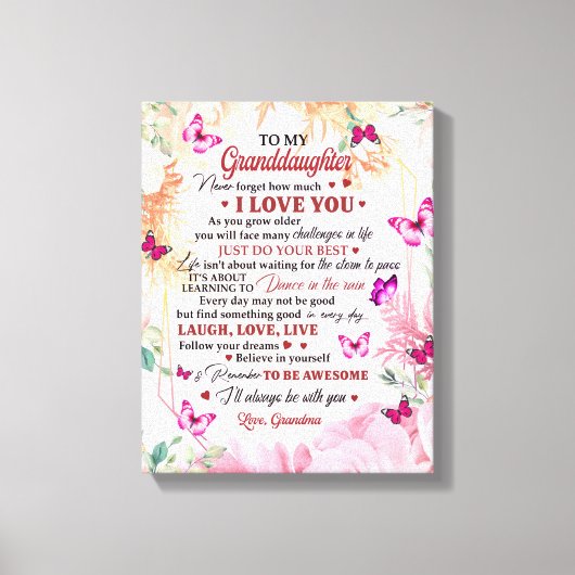 Ich werde immer bei dir sein, zu meiner Enkelin Leinwanddruck (Vorderseite)