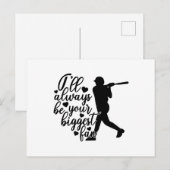 Ich werde immer dein größtes Fanbaseball sein Postkarte (Vorne/Hinten)