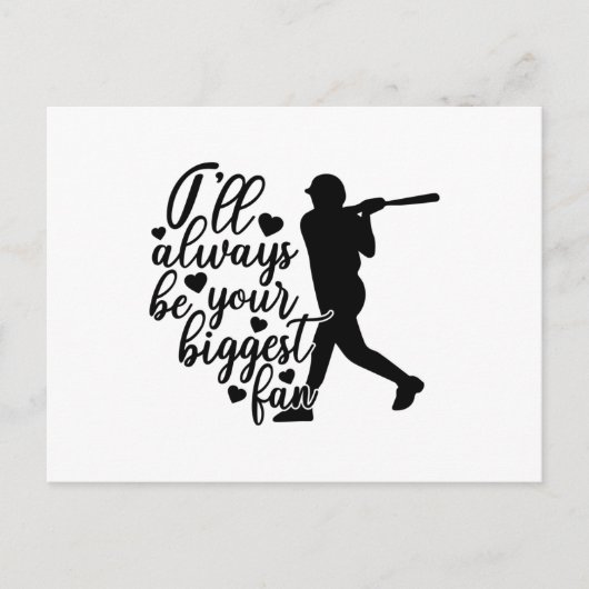 Ich werde immer dein größtes Fanbaseball sein Postkarte (Vorderseite)