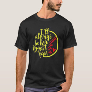 Ich werde immer ihre größte Fan Softball Mama Vint T-Shirt