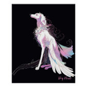 Ich werde immer Liebe Borzoi Hund 004 - Christlich Poster (Vorderseite)