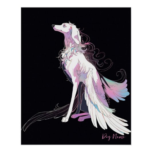 Ich werde immer Liebe Borzoi Hund 004 - Christlich Poster (Vorderseite)